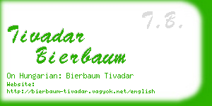 tivadar bierbaum business card